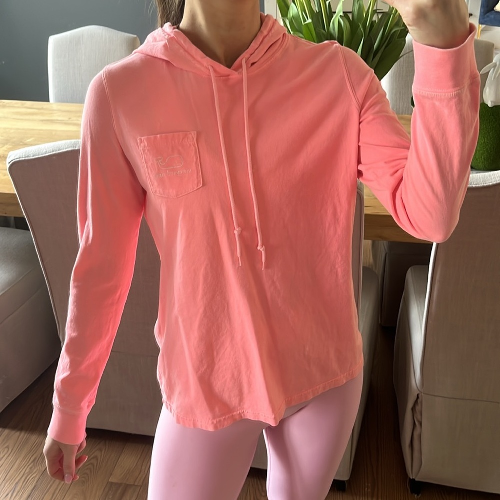 Vineyard Vines Pink Hooded Shirt